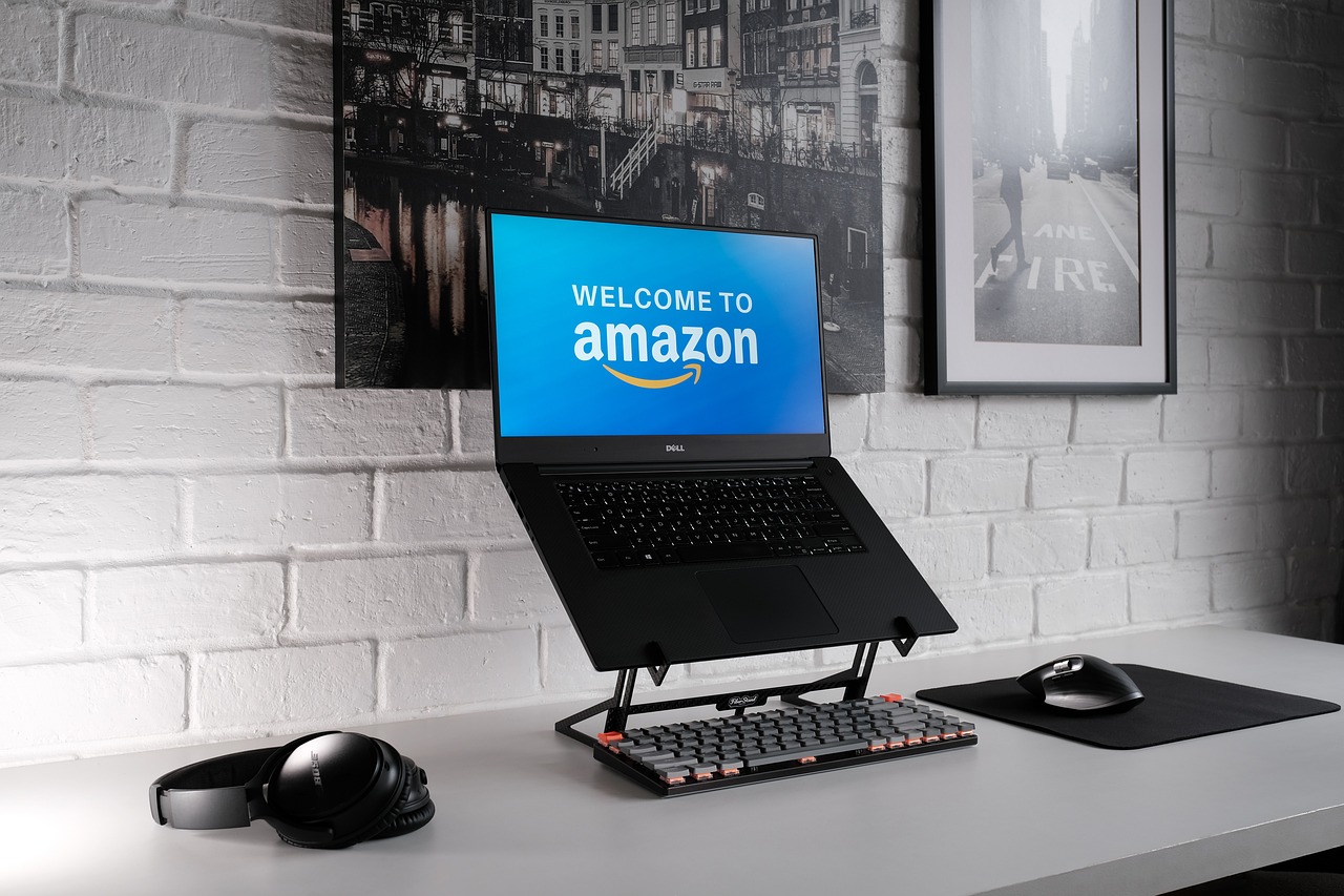 laptop, desk, office