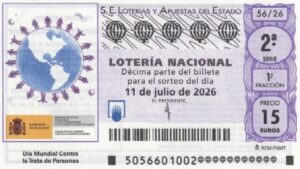 Resultados del Sorteo Extraordinario de Julio de la Lotería Nacional del 11 de julio de 2026