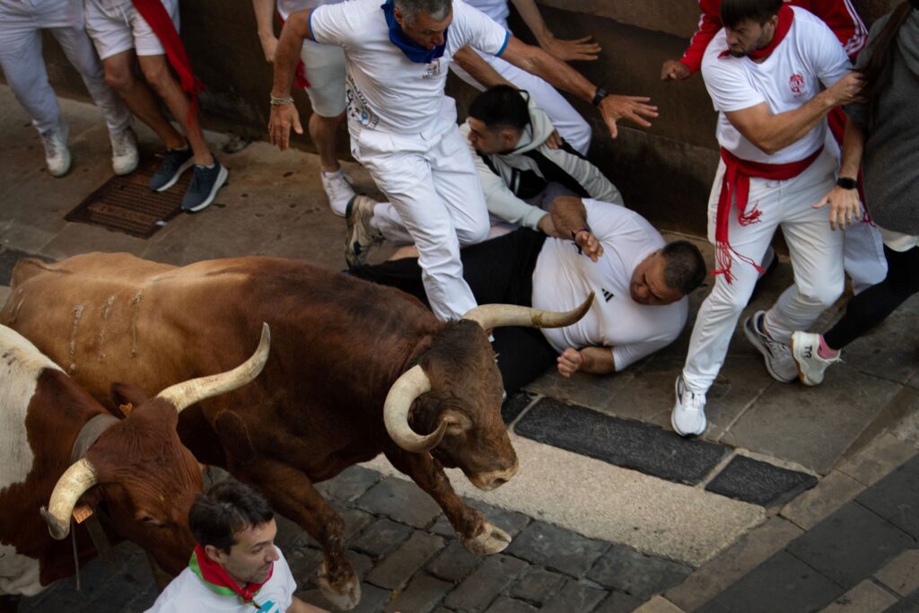 El tramo final del encierro en San Fermín concentra la mayoría de las cornadas