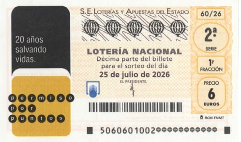 Resultados y premios del sorteo de Lotería Nacional del 25 de julio de 2026