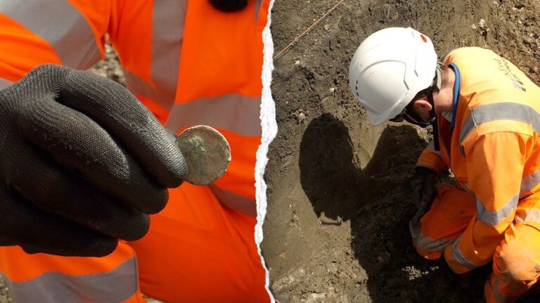 Hallan moneda romana de 1,740 años en excavación de proyecto ferroviario en Inglaterra