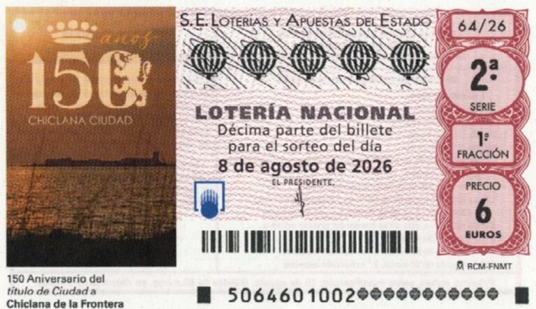 Resultados del sorteo de la Lotería Nacional del 8 de agosto de 2026