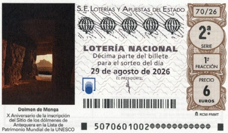 Resultados y premios del sorteo de la Lotería Nacional del 29 de agosto de 2026