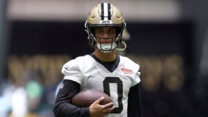 Jordyn Tyson, primer selección de los Saints, podría perderse dos meses por lesión en el muslo