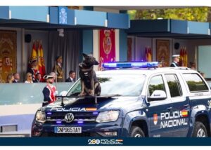 Elek y Timi, los perros de la Policía Nacional que desfilarán el 12 de octubre